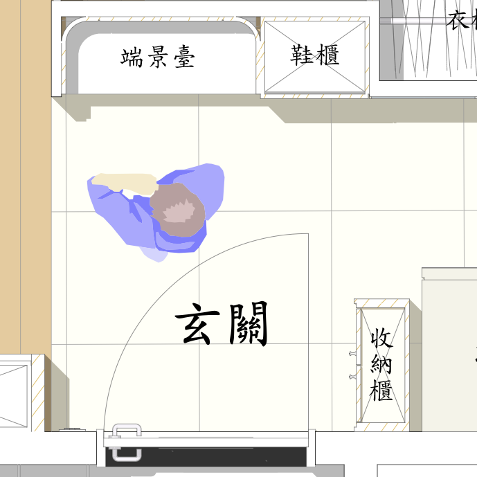 NTYBSL平面配置圖 玄關區域平面圖